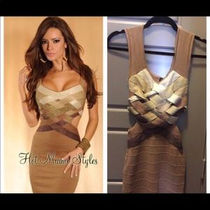 Bronze Woven Ombre Shimmer Front Knit